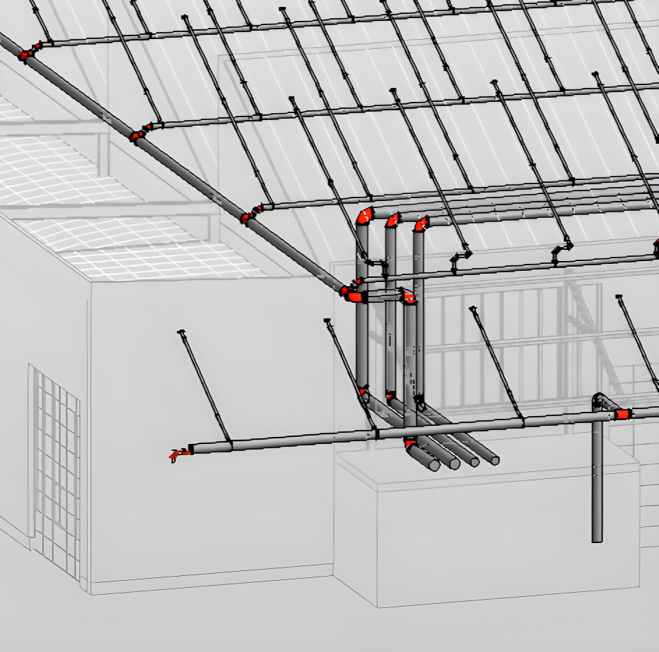 Nachrüstung Sprinkler Produktionshallen